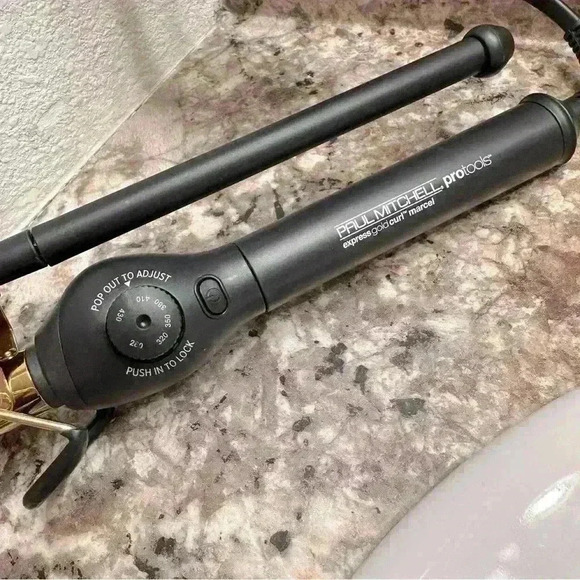 PAUL MITCHELL PRO TOOLS Express Gold Curl Marcel Titanium Curling Iron .75” - Picture 4 of 9